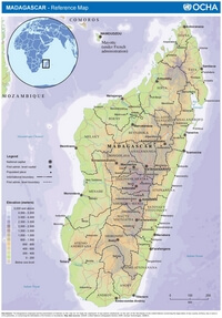 carte Madagascar ville relief