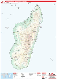 grande carte Madagascar ville route
