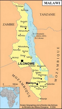 carte Malawi simple