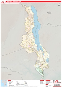 grande carte Malawi ville