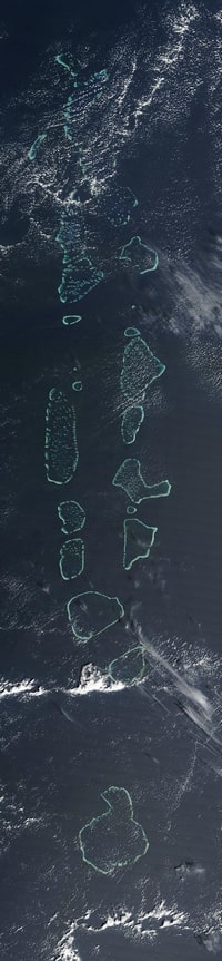 Photo satellite Maldives