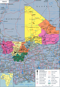 Carte du Mali.