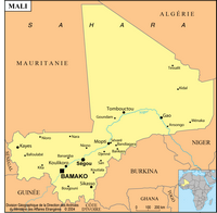Carte du Mali avec les villes