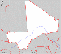 Carte vierge du Mali