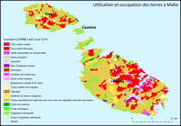 carte Malte occupation terre