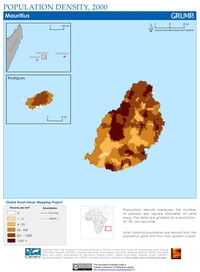 carte Maurice densité population