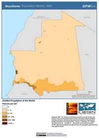 carte population Mauritanie