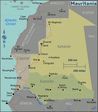 carte Mauritanie ville