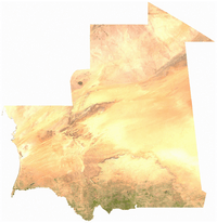 image satellite Mauritanie
