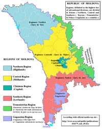 carte Moldavie région