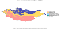 Carte Mongolie climat