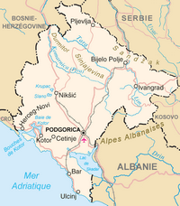 carte Monténégro ville