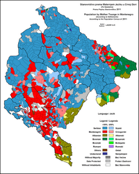 carte Monténégro langue