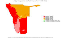 carte Namibie climat