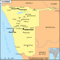 carte Namibie simple