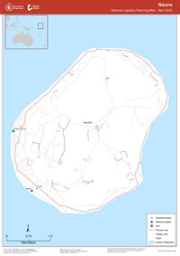 Grande carte Nauru route piste