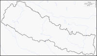 Carte Népal vierge