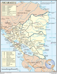 grande carte Nicaragua ville