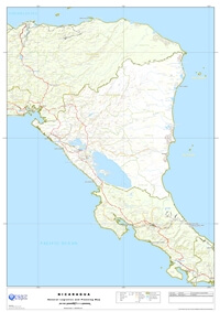 carte routière Nicaragua route