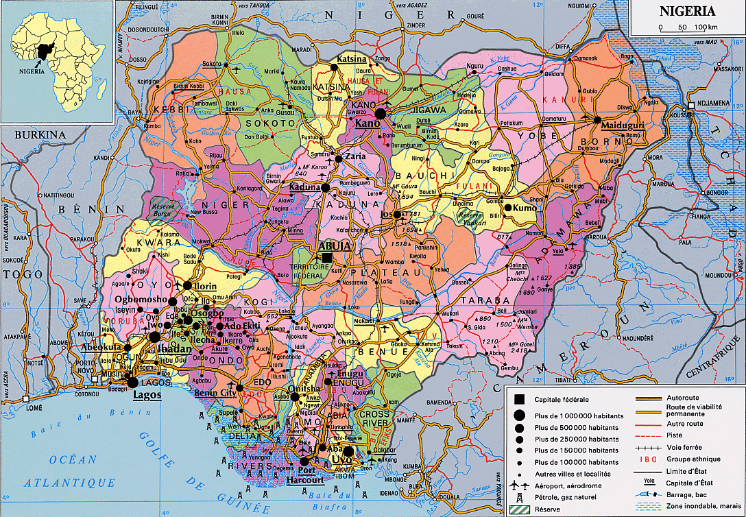 Cartograf.fr : Carte Nigeria