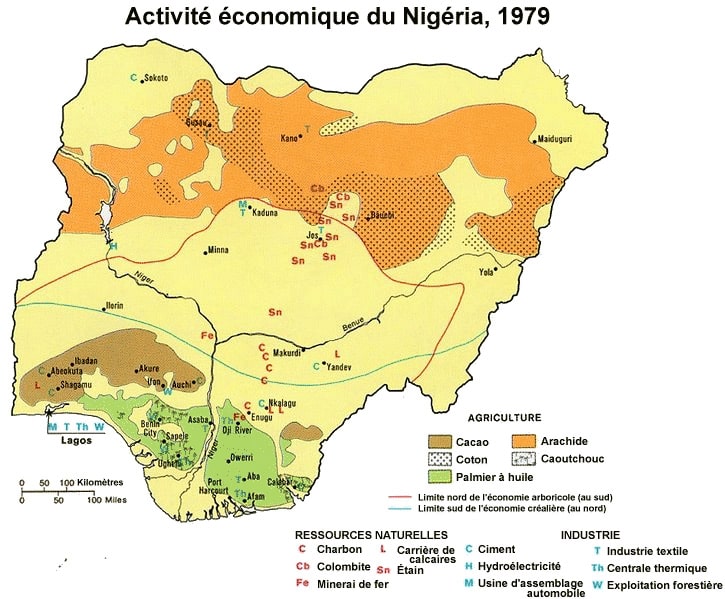 Carte du Nigéria avec les villes Carte du Nigéria avec les villes