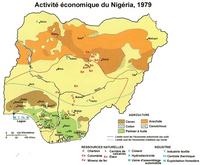 carte Nigeria activité économique et le type de culture
