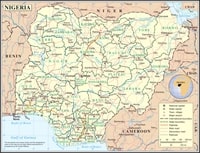 carte Nigéria grande carte routière