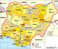 carte Nigeria régions