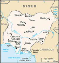 carte Nigeria simple