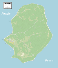 grande carte Niue ville route
