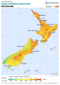 carte Nouvelle-Zélande ensoleillement