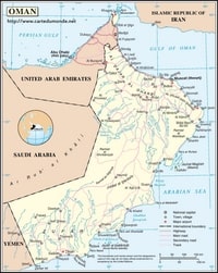 grande carte routière Oman détaillée autoroutes routes pistes