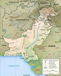 Carte du Pakistan avec les parcs nationaux, les réserves naturelles et les sites archéologiques