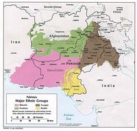 carte population Pakistan groupes ethniques