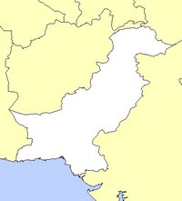 Carte du Pakistan vierge