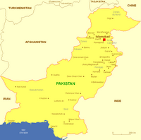 Carte du Pakistan avec les villes