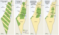 carte évolution du territoire de la Palestine jusqu'en 2010
