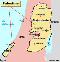 Carte simple de la Palestine
