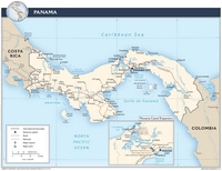 grande carte Panama route canal