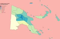 Carte population Papouasie-Nouvelle-Guinée