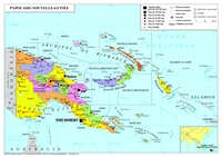 Carte Papouasie-Nouvelle-Guinée ville route