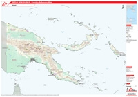 grande carte Papouasie-Nouvelle-Guinée route
