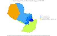 carte Paraguay climat