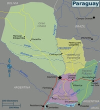 carte Paraguay ville région