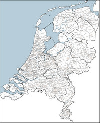 Carte des Pays-Bas avec les communes
