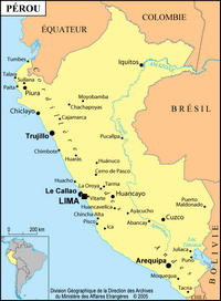carte Pérou simple