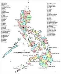 Carte Philippines provinces