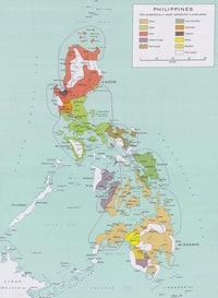 Carte linguistique Philippines langages