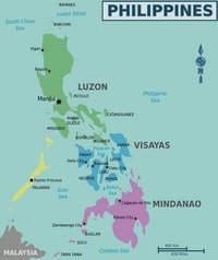carte Philippines 4 grandes régions