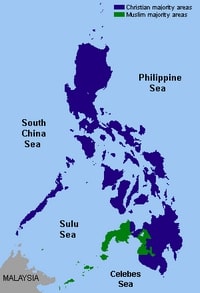 carte Philippines deux religions majoritaires